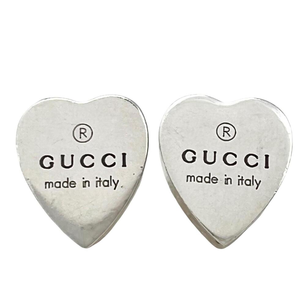GUCCI Silver Heart Earrings